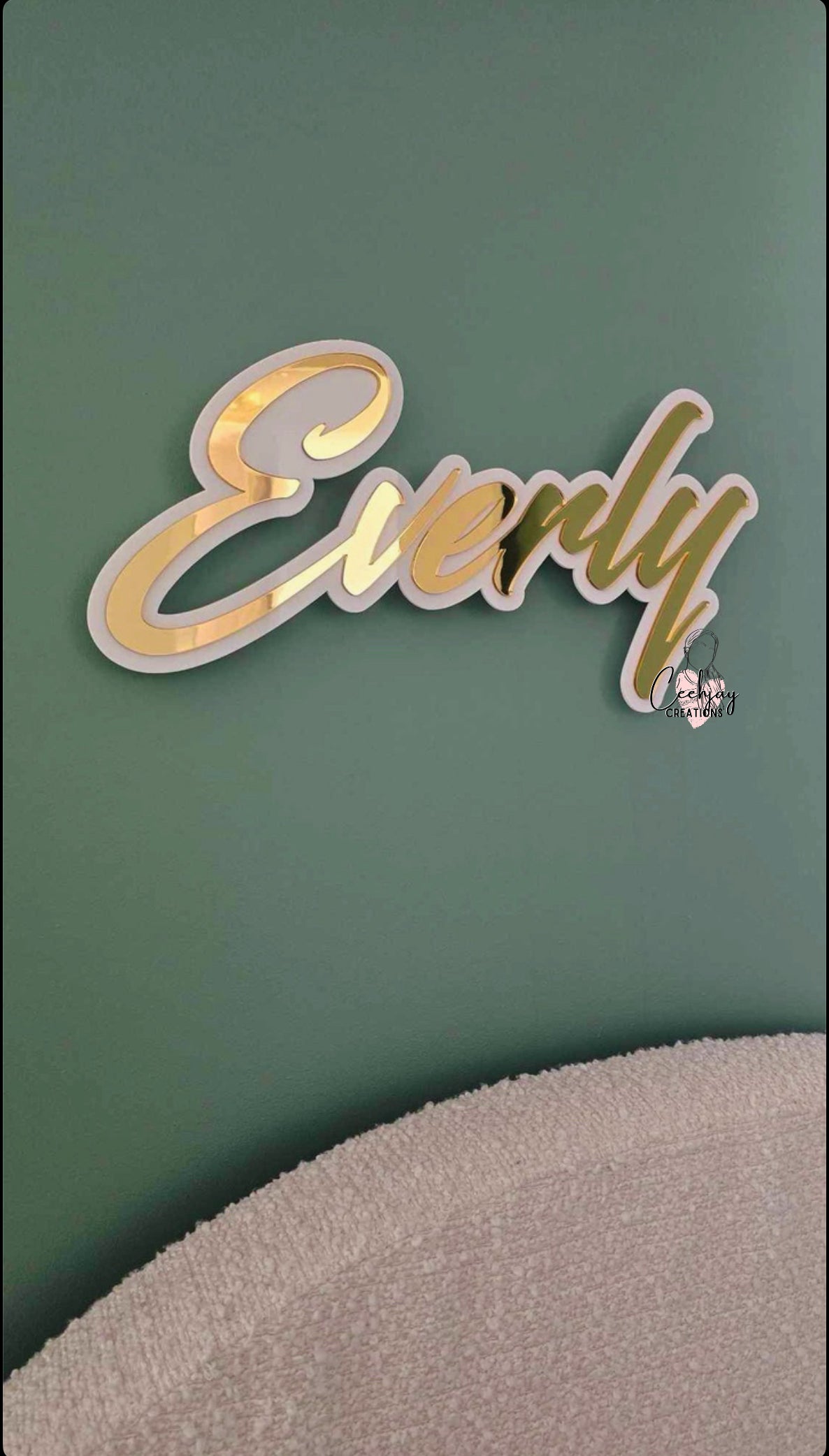 3D Acrylic Name Sign