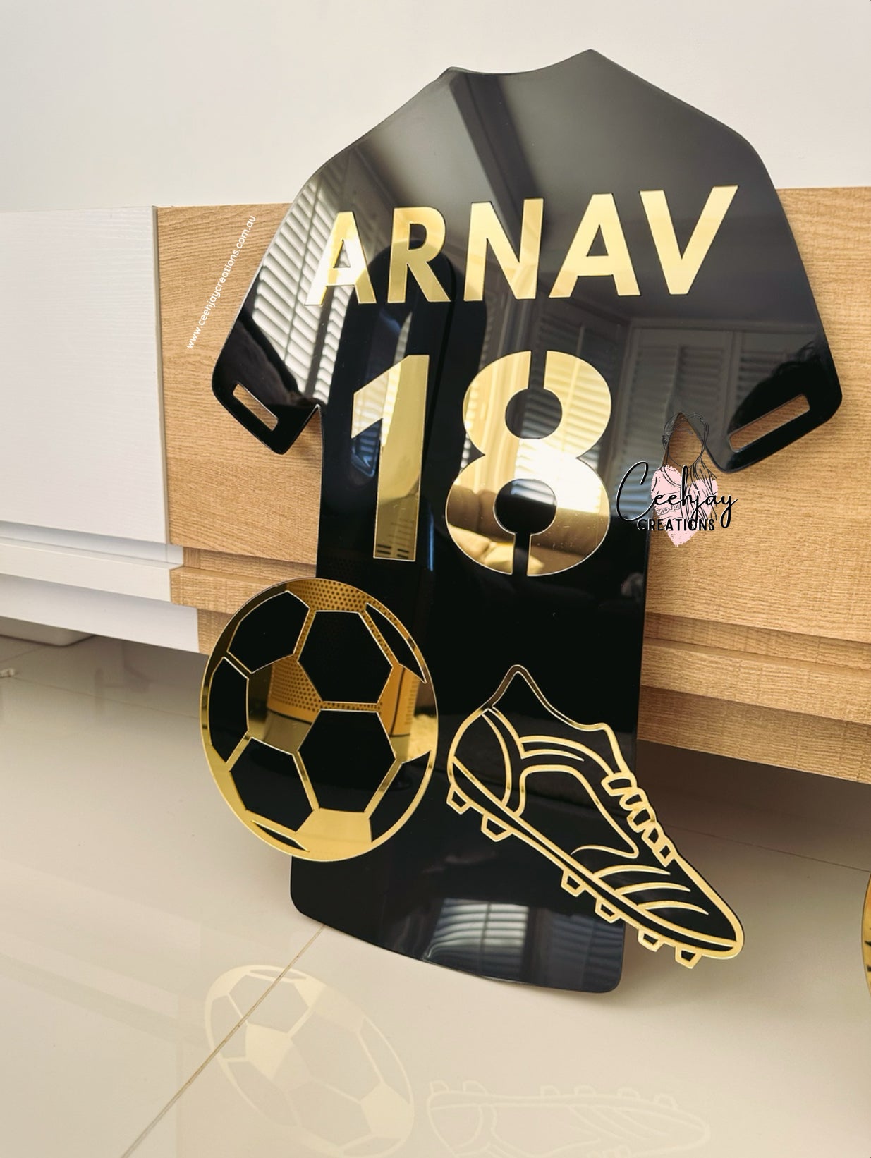 Acrylic Soccer Name Sign