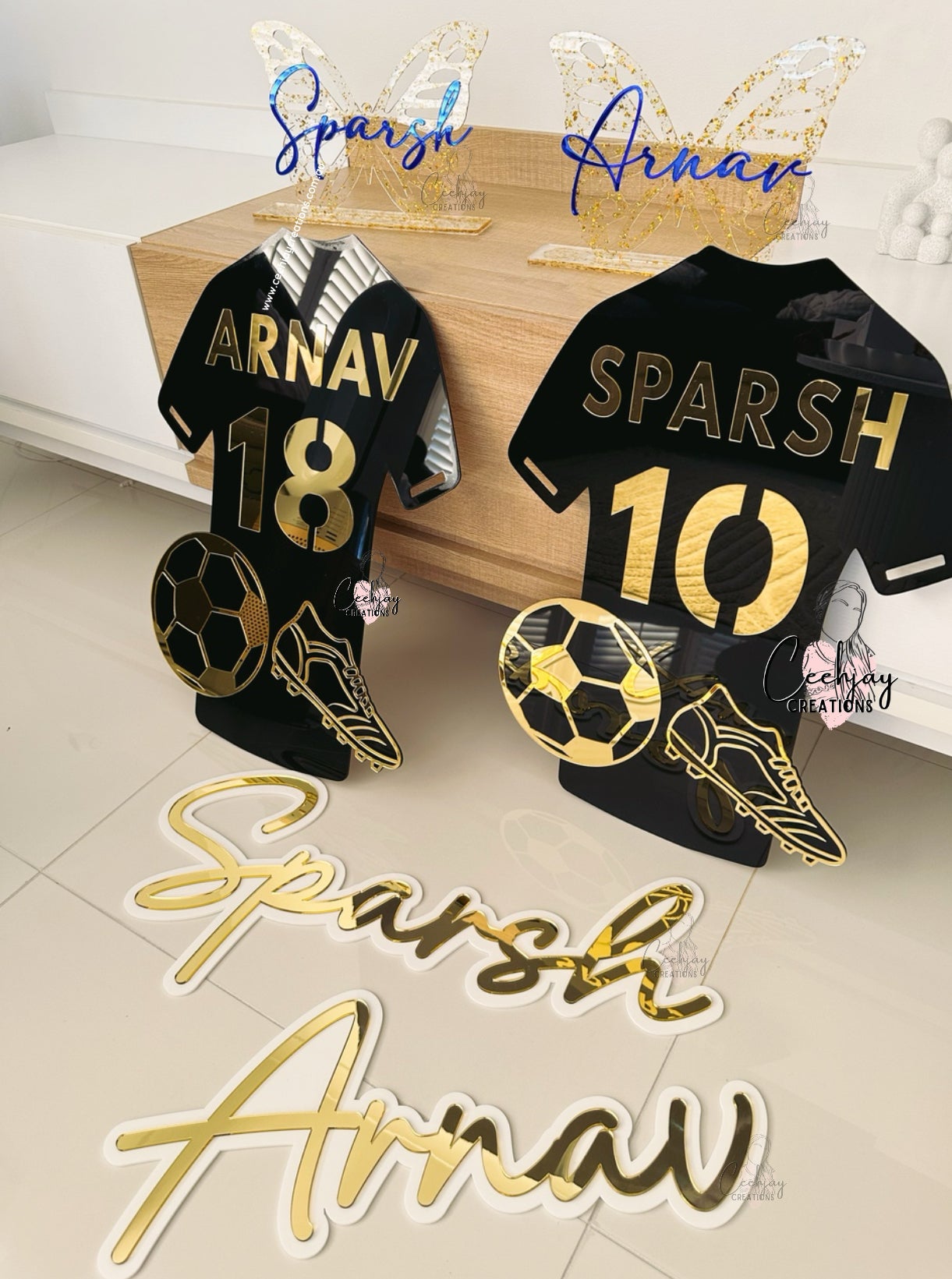 Acrylic Soccer Name Sign