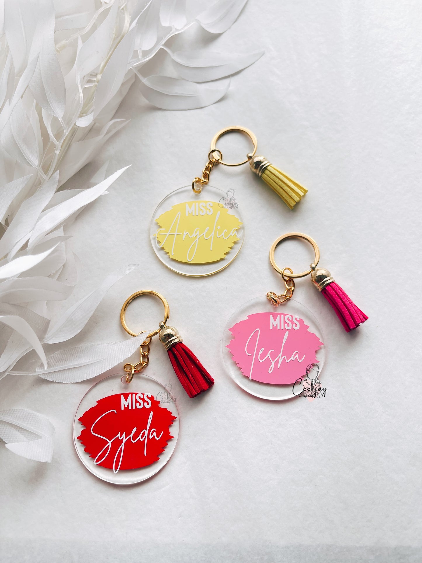 Keychain with Vinyl Decals