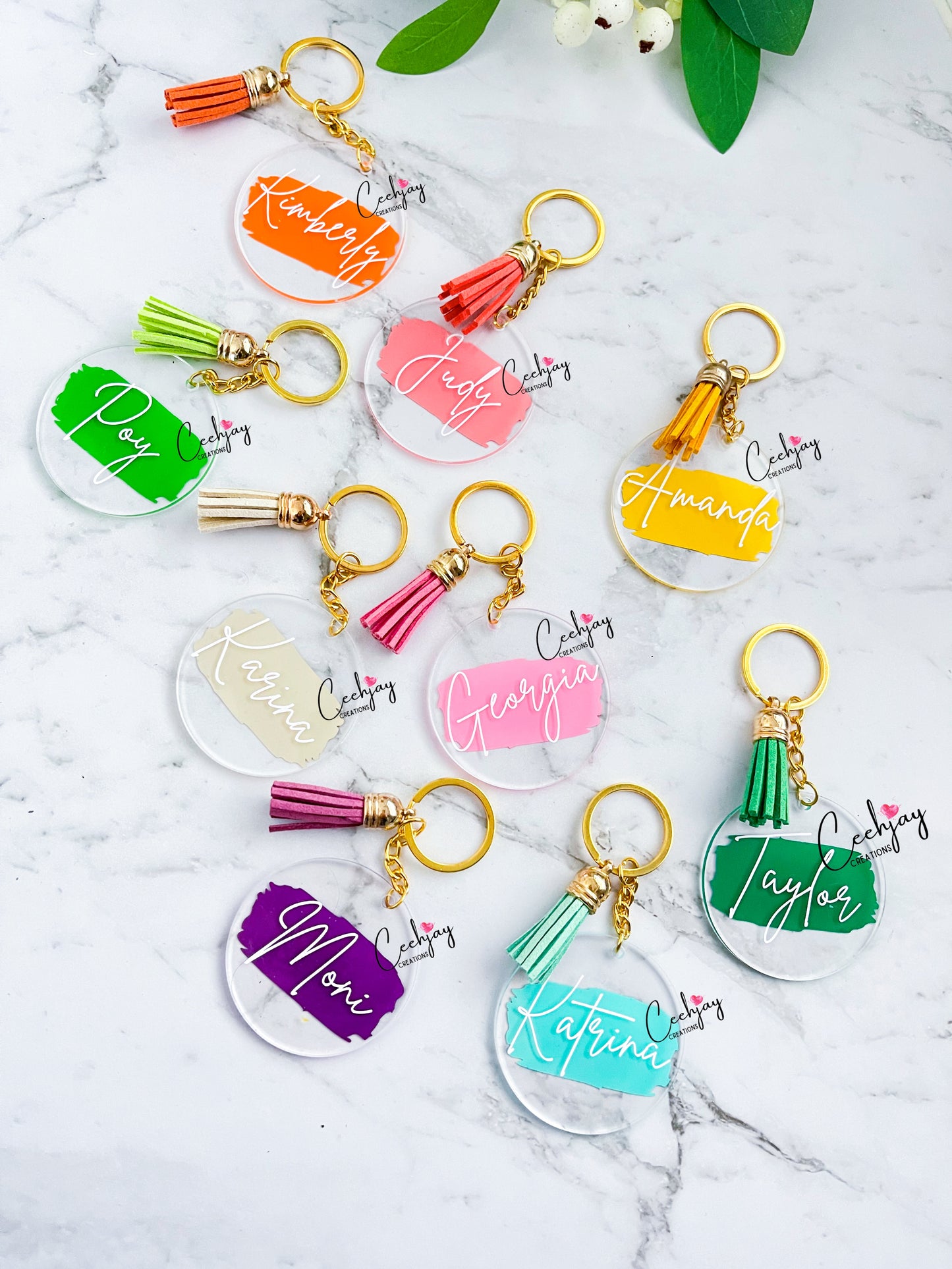 Keychain with Vinyl Decals