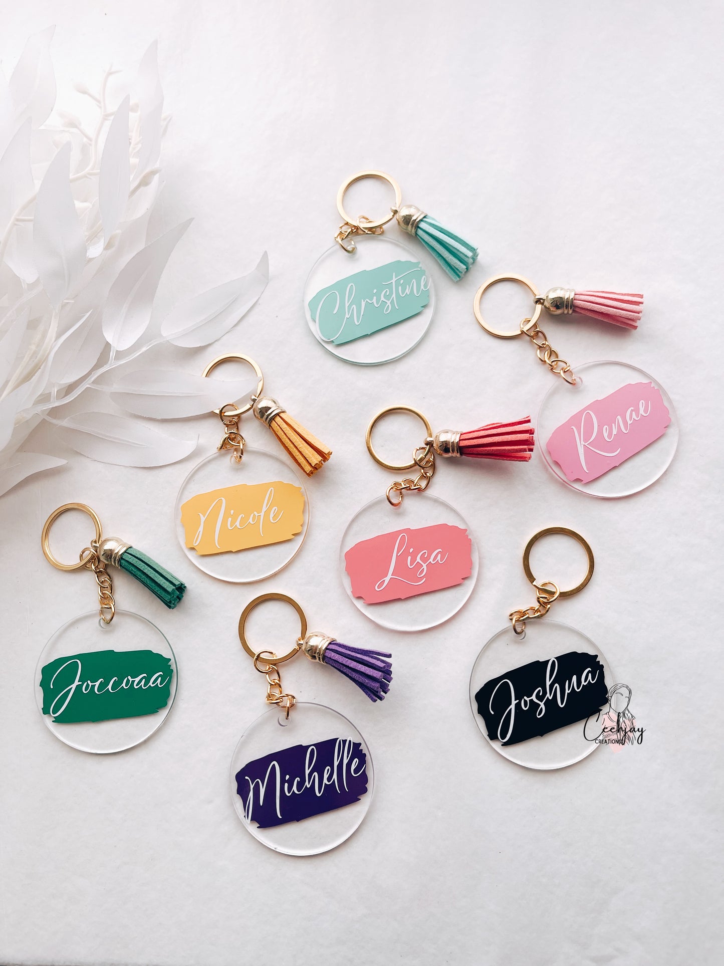 Keychain with Vinyl Decals