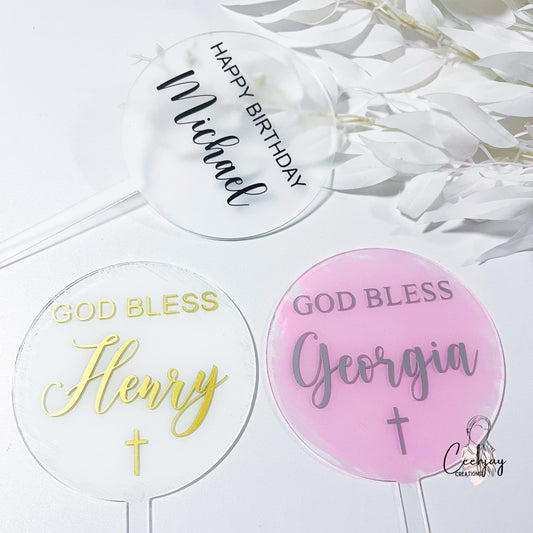 Cake Toppers with Vinyl Decals