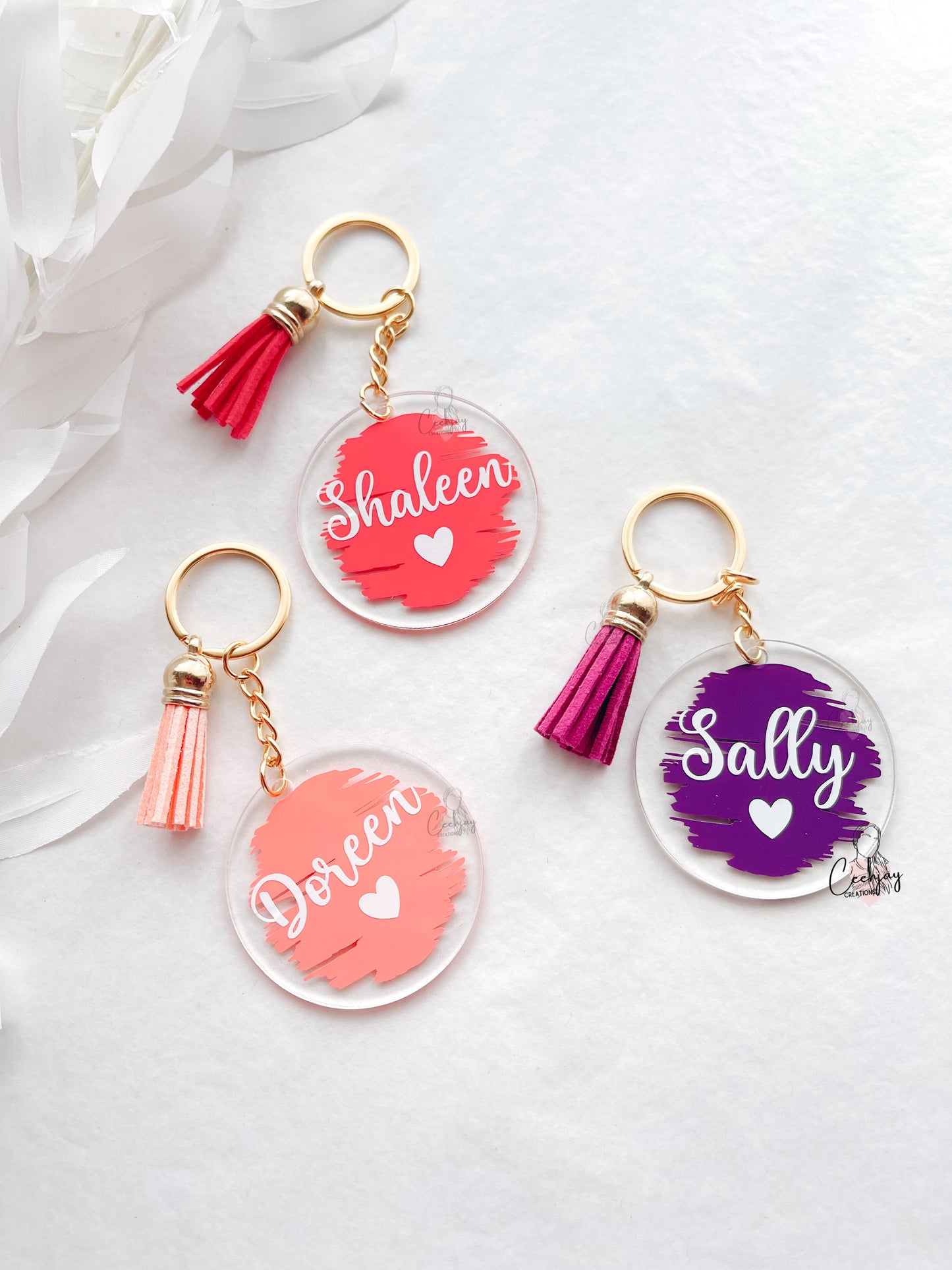 Keychain with Vinyl Decals